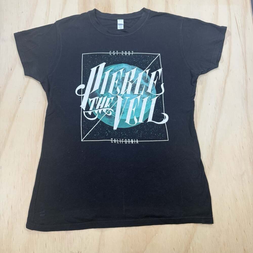 VTG Pierce The Veil Band Tour 2007 Shirt Black Pre-shrunk Cotton Women Size XXL